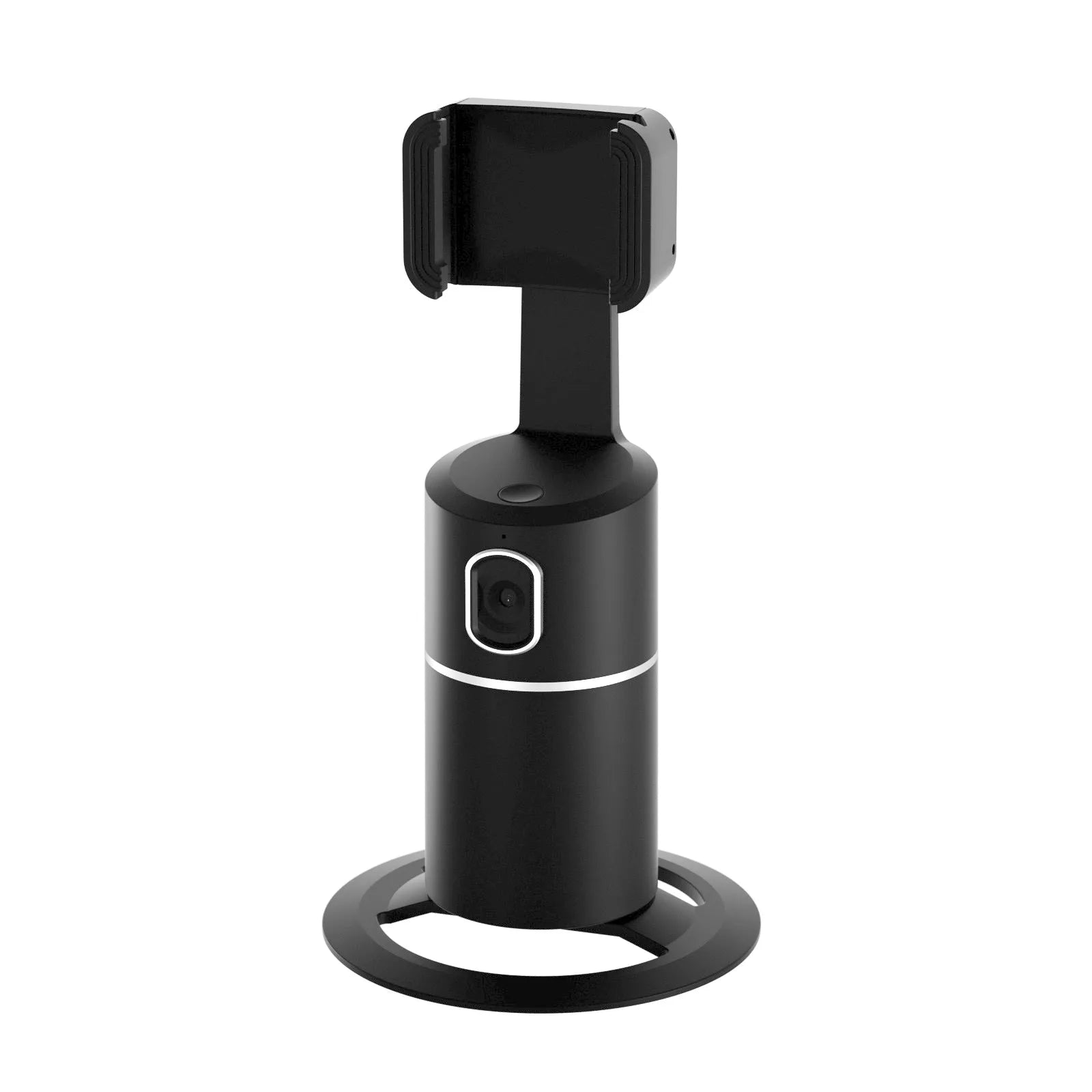 Smartphone tracking stabilizer gimbal with 360-degree rotation and clip installation