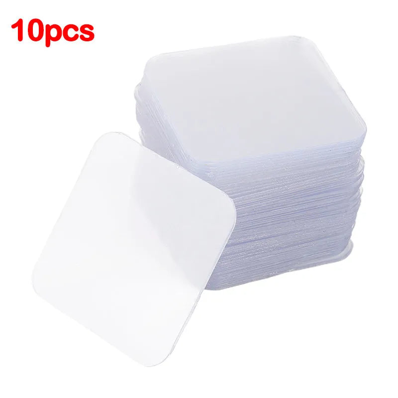 Transparent nano double-sided adhesive stickers 6cm x 6cm 10 pieces set