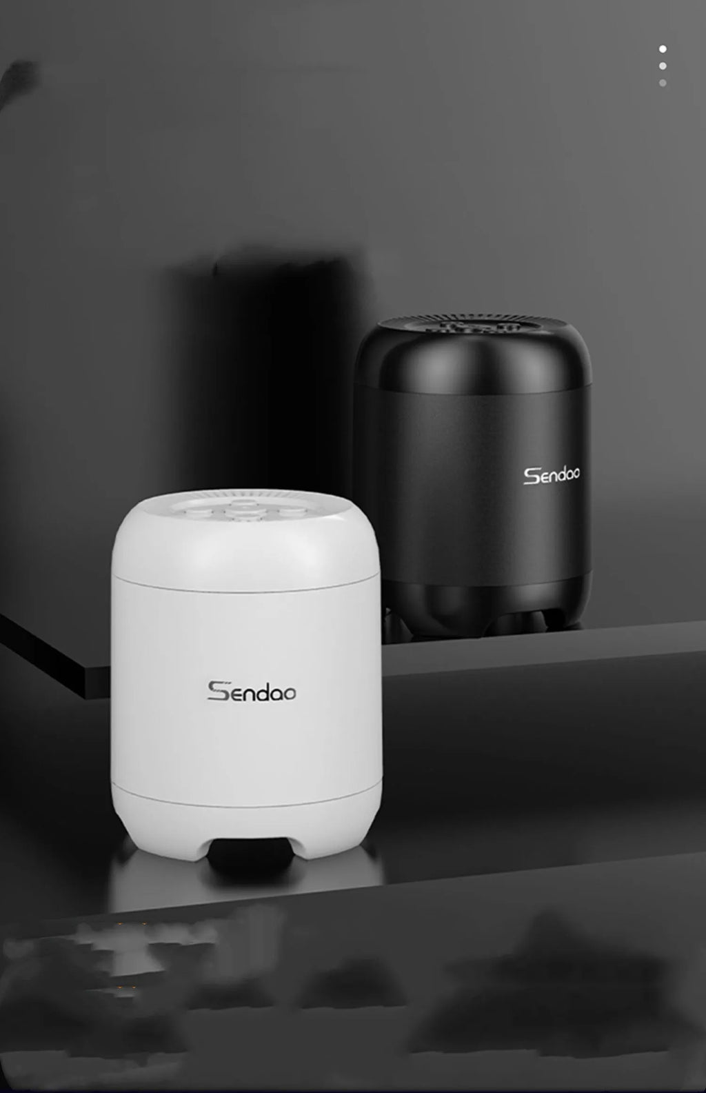 Wireless Bluetooth speaker with compact 90x73x73mm dimensions showing USB port and card slot