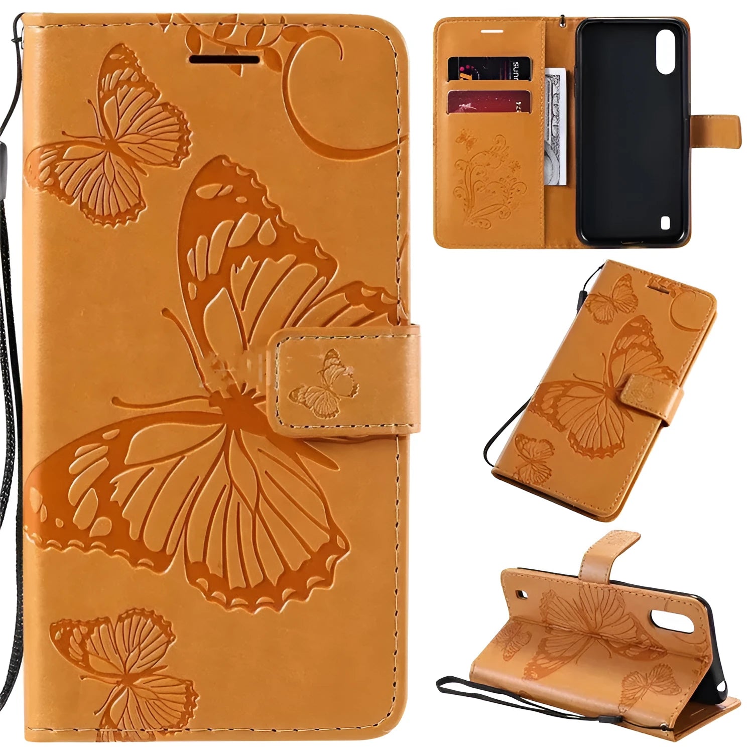 Xiaomi Butterfly wallet-style mobile phone case in a solid colour with fold-over flap and card slots.
