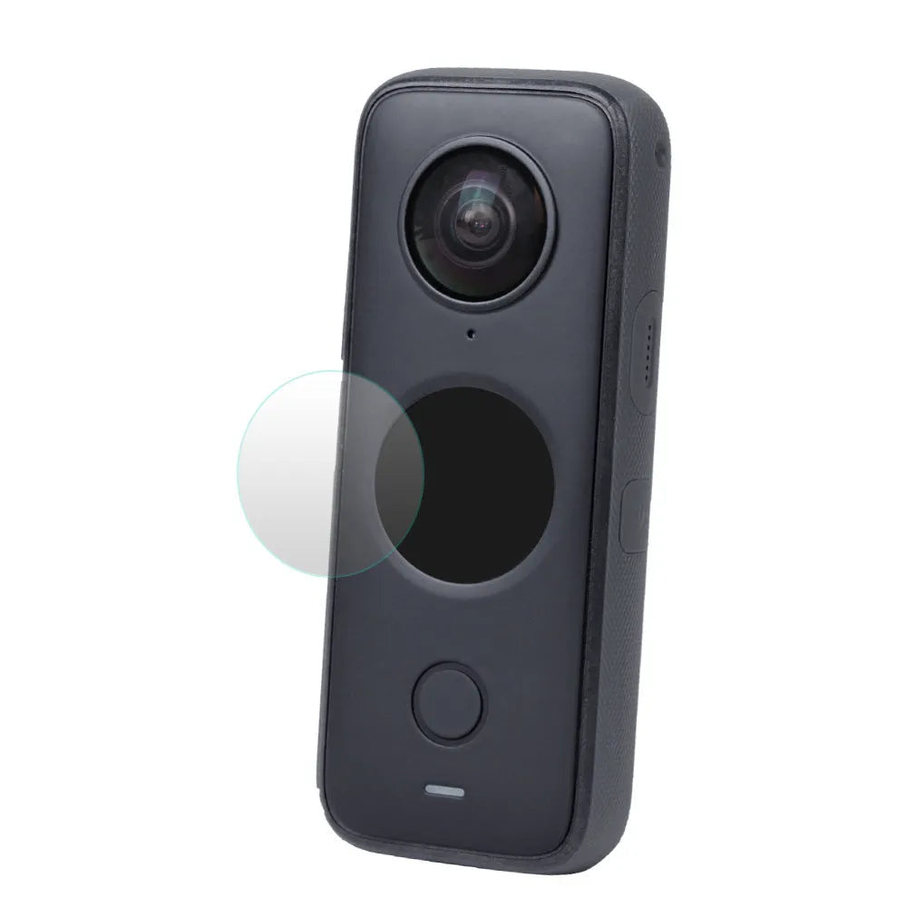 Insta360 ONE X2 tempered glass screen protector in black with HD clear explosion-proof film
