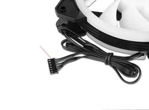 Camouflaged RGB colour changing 12cm PC chassis cooling fan with hydraulic bearing