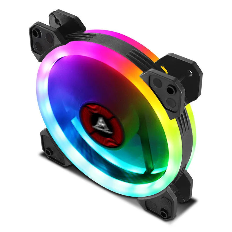 Camouflaged RGB colour changing 12cm PC chassis cooling fan with hydraulic bearing