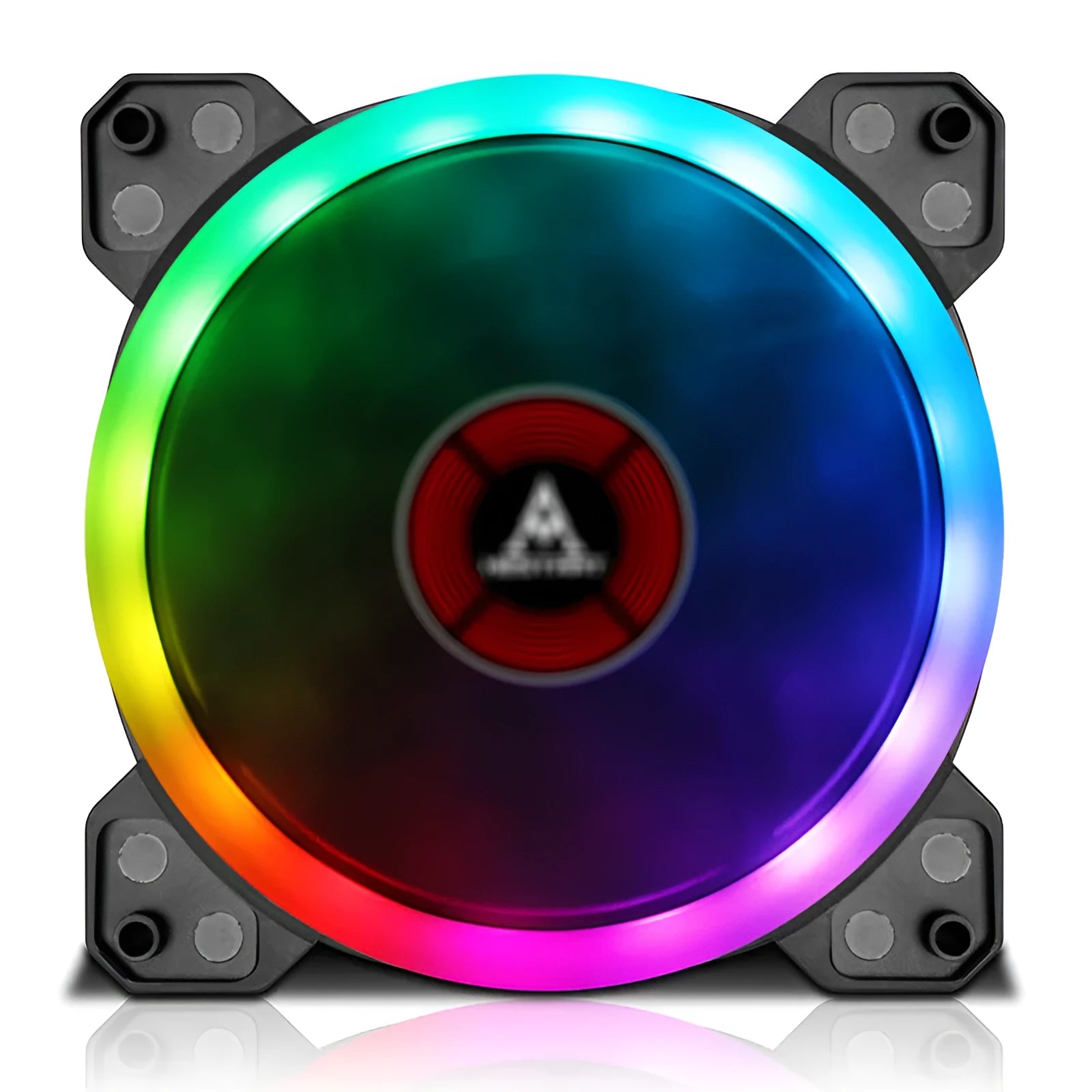 Camouflaged RGB colour changing 12cm PC chassis cooling fan with hydraulic bearing