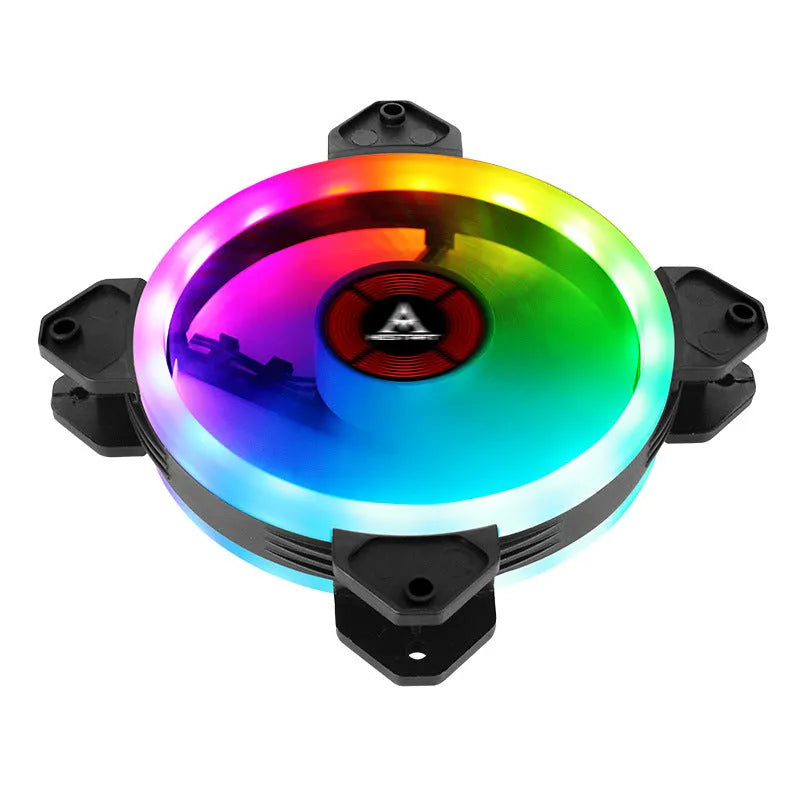 Camouflaged RGB colour changing 12cm PC chassis cooling fan with hydraulic bearing