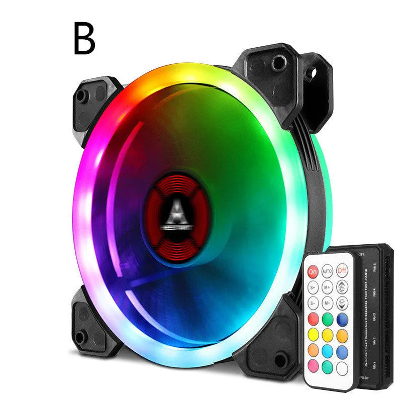 Camouflaged RGB colour changing 12cm PC chassis cooling fan with hydraulic bearing