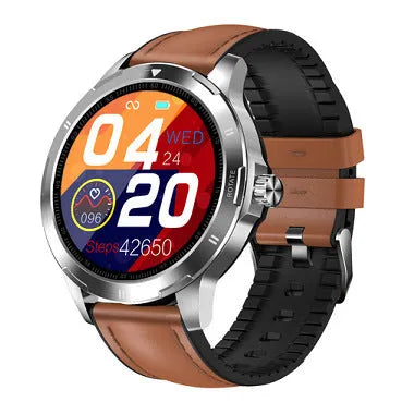 Waterproof sports smart bracelet with circular IPS screen on a silicone wristband.