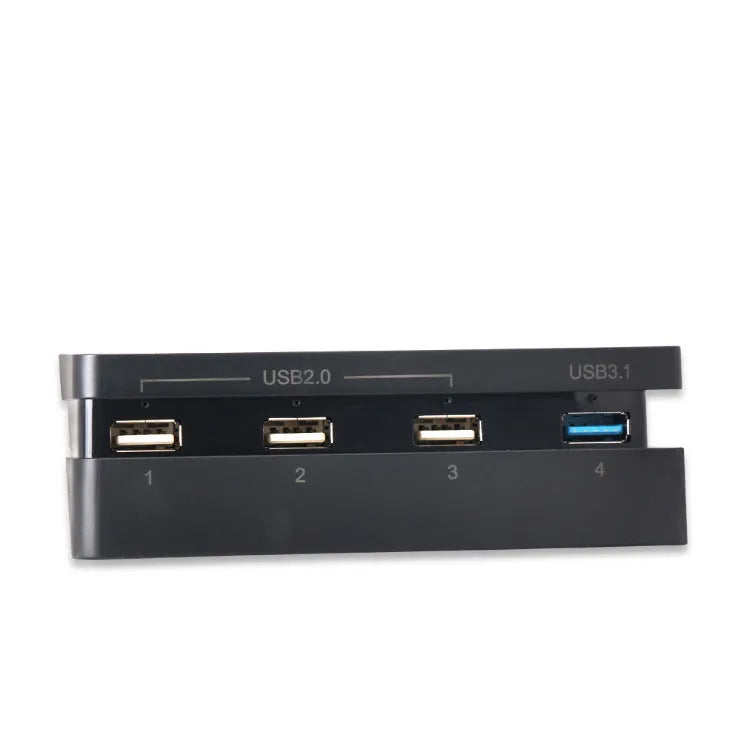 Black PS4 Slim USB hub extender accessory for expanding console connectivity