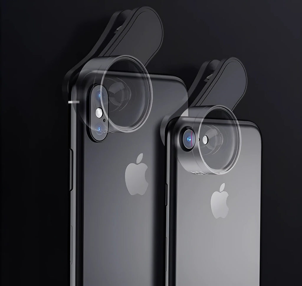Universal camera fill light attachment with detachable wide angle, macro and fish eye lenses for smartphones