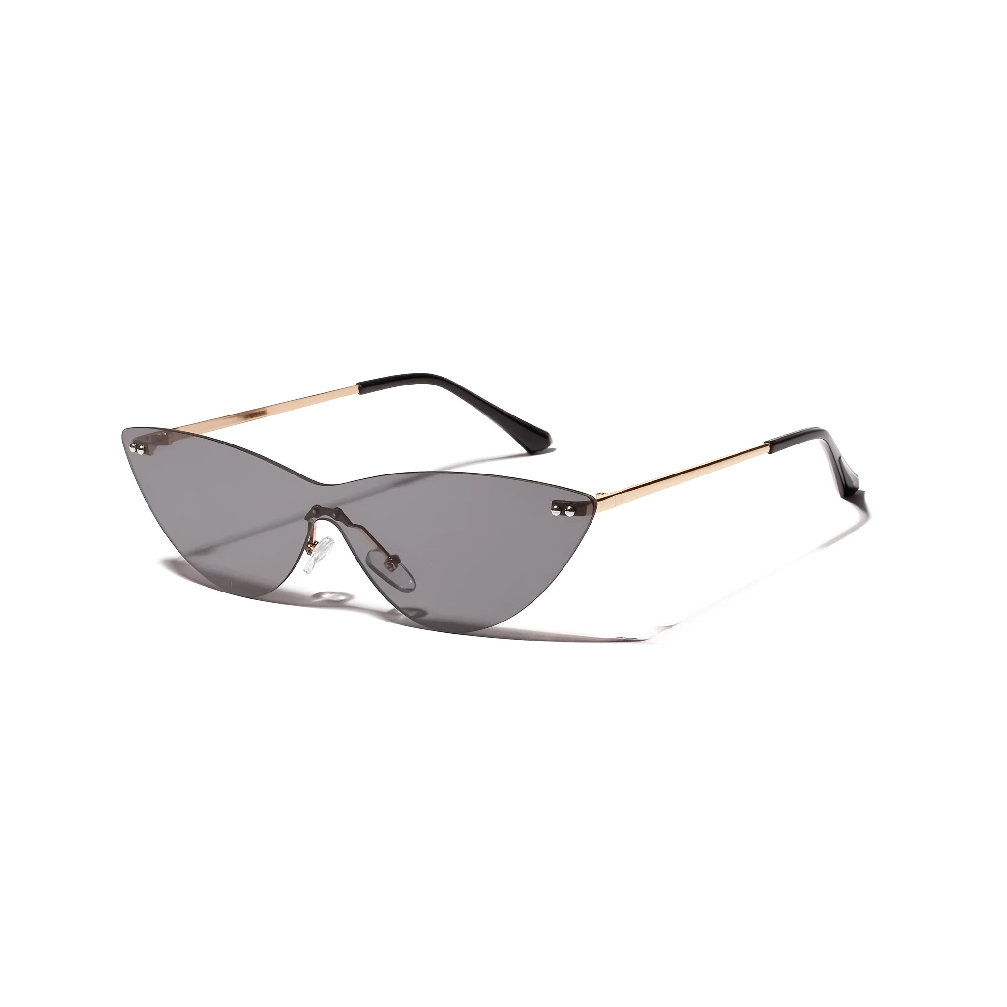 Brown lens vintage sunglasses with metal frames offering UV400 protection for adults
