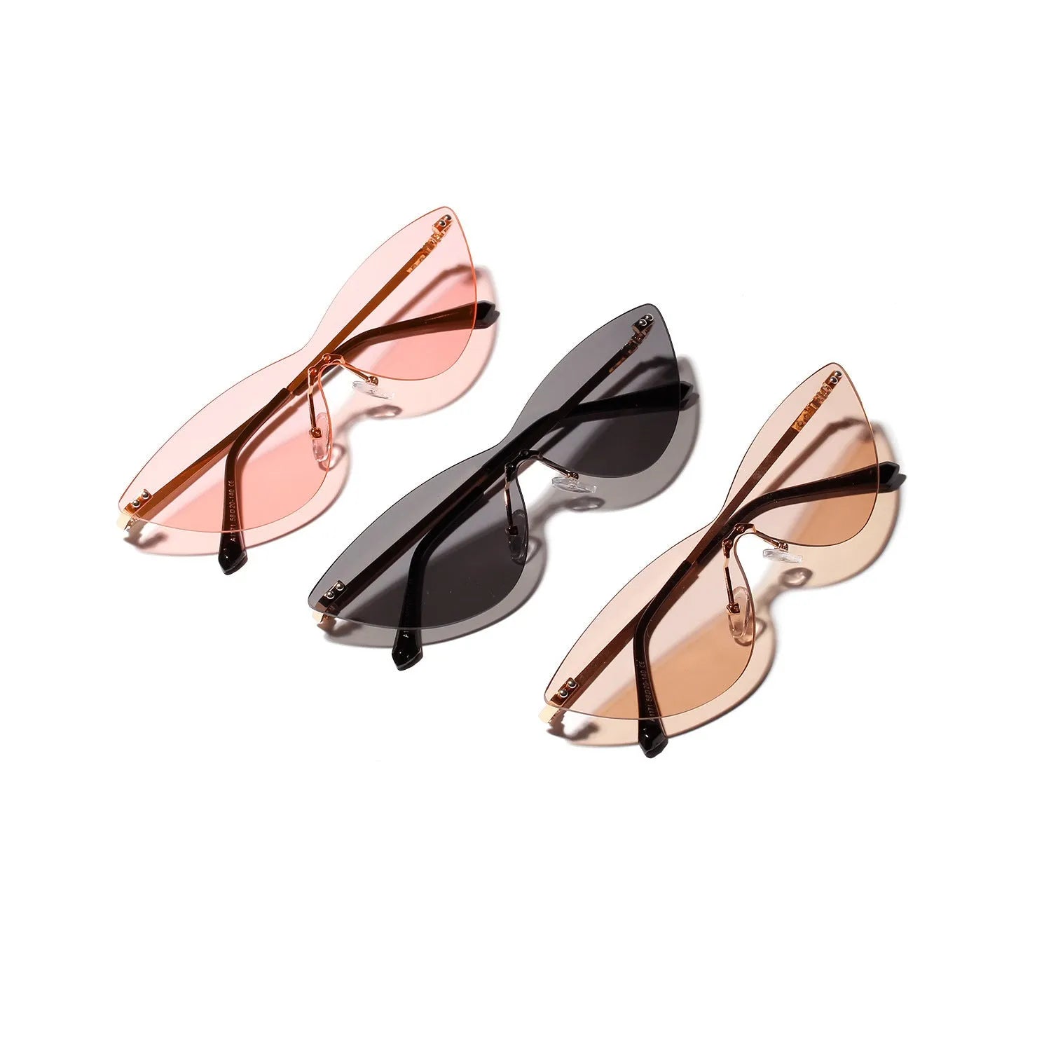Brown lens vintage sunglasses with metal frames offering UV400 protection for adults