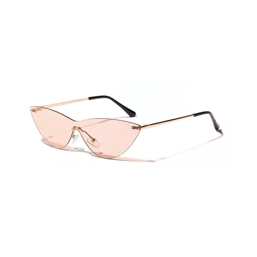 Brown lens vintage sunglasses with metal frames offering UV400 protection for adults