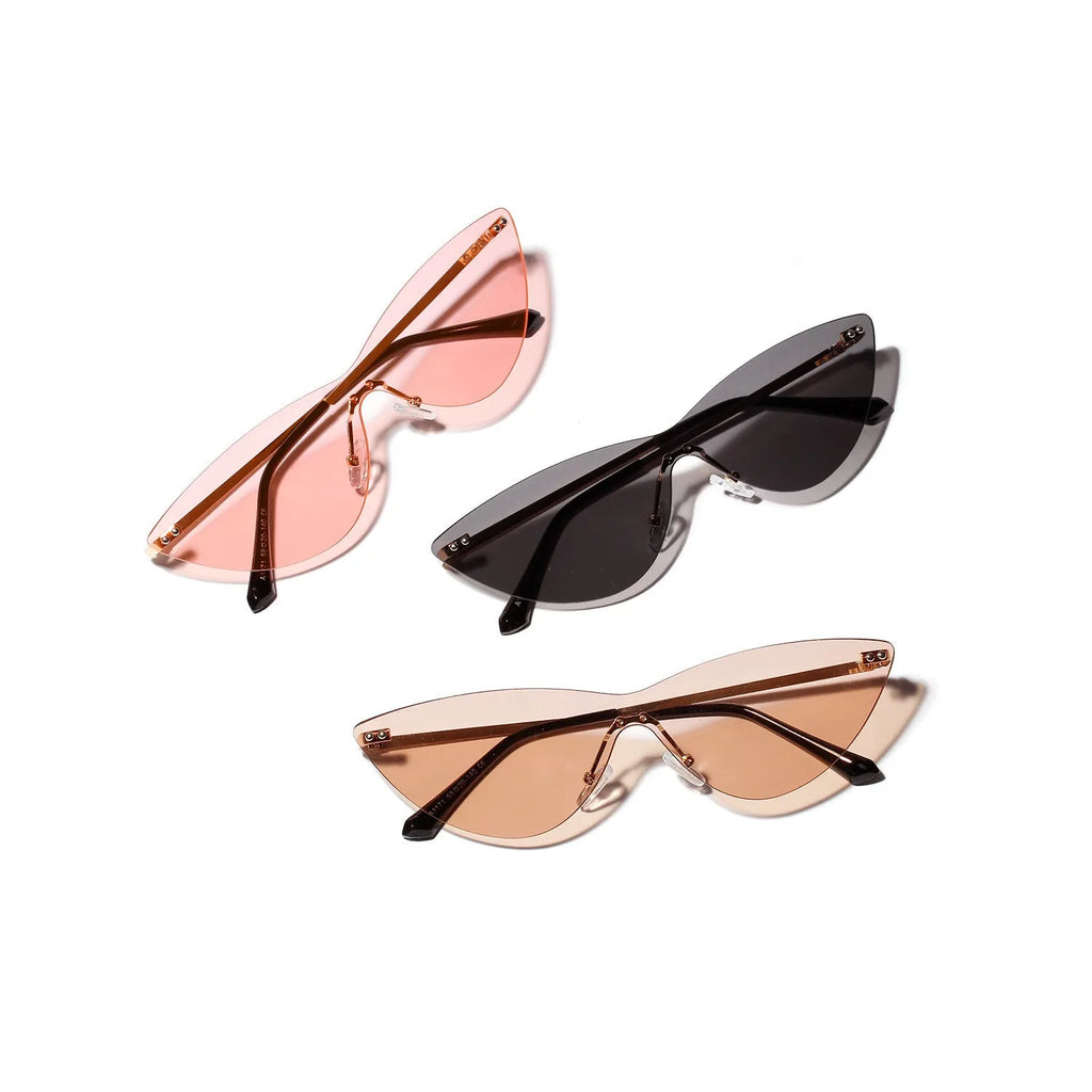 Brown lens vintage sunglasses with metal frames offering UV400 protection for adults