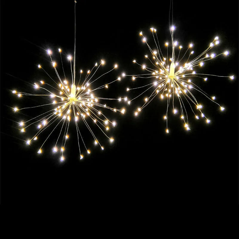 Solar-powered LED meteor shower light with explosion effect for outdoor garden decoration
