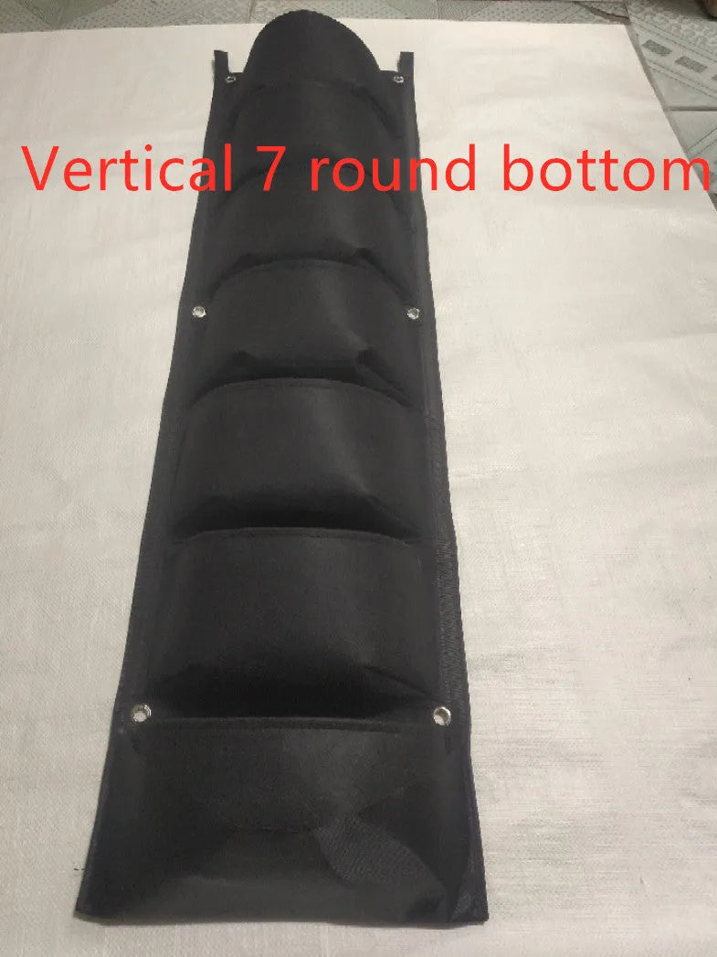 Vertical wall hanging planter with 18 pockets made from recycled felt material
