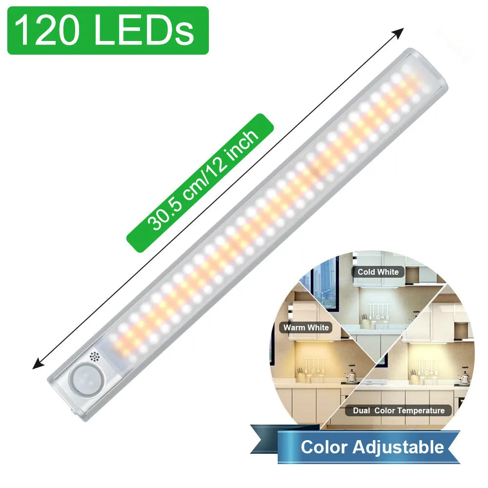 European style aluminium alloy USB rechargeable cabinet light with motion sensor.
