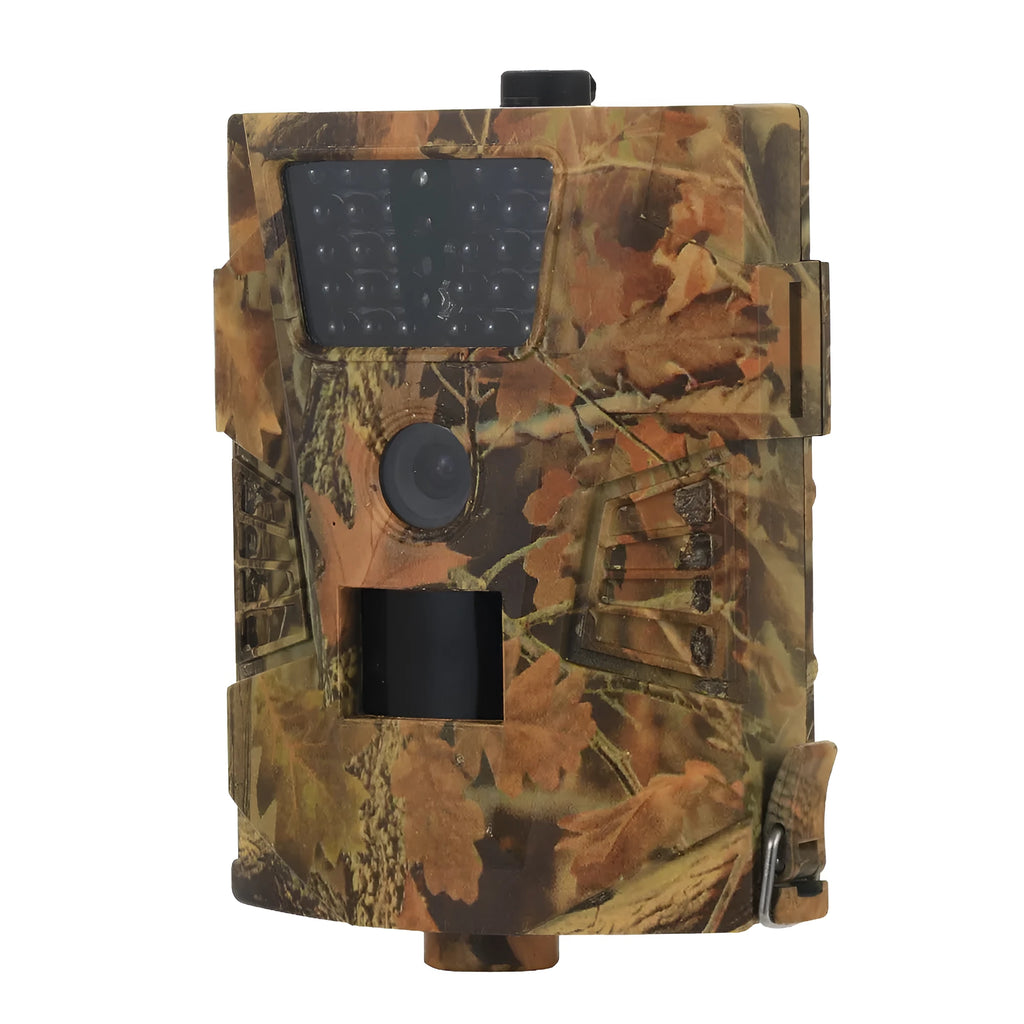 Compact wireless trail camera with belt clip for outdoor mounting