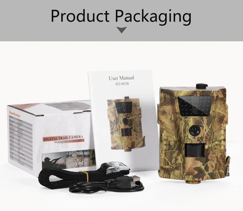 Compact wireless trail camera with belt clip for outdoor mounting