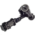 Black all-metal 7-inch magic friction articulating arm for DSLR camera with hot shoe and camera mounts.