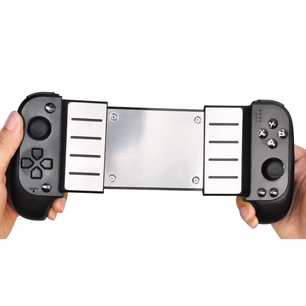 Cytec wireless Bluetooth telescopic game handle in black showing extended position for phone gaming