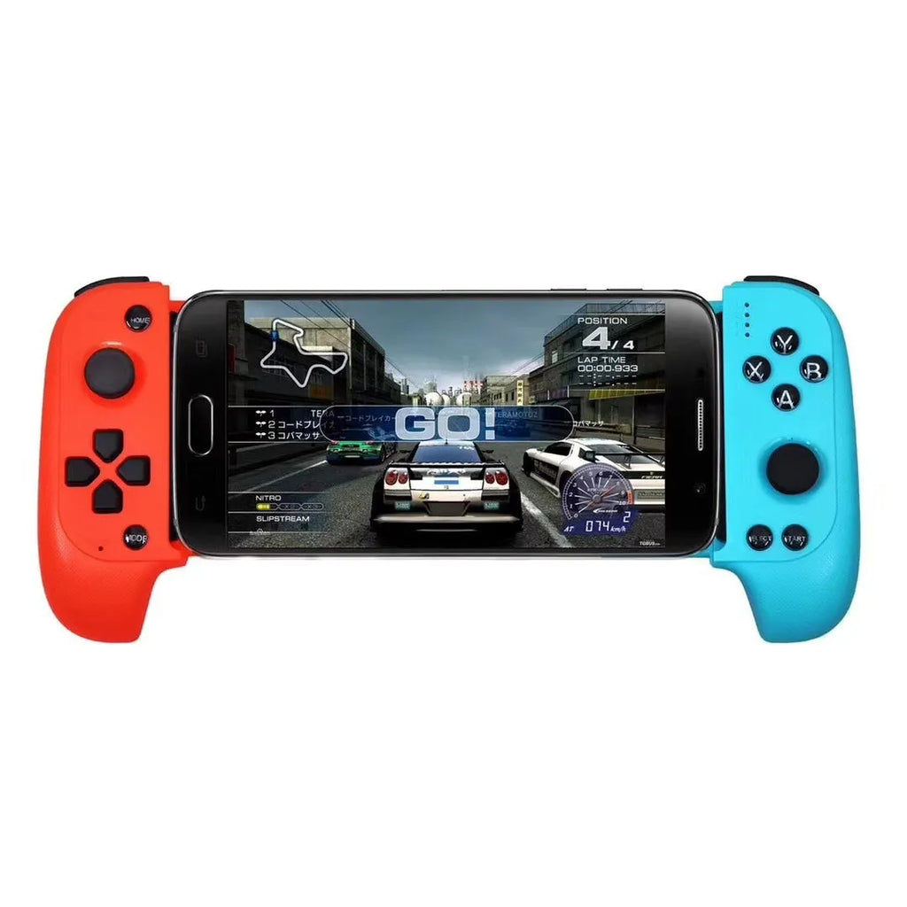 Cytec wireless Bluetooth telescopic game handle in black showing extended position for phone gaming