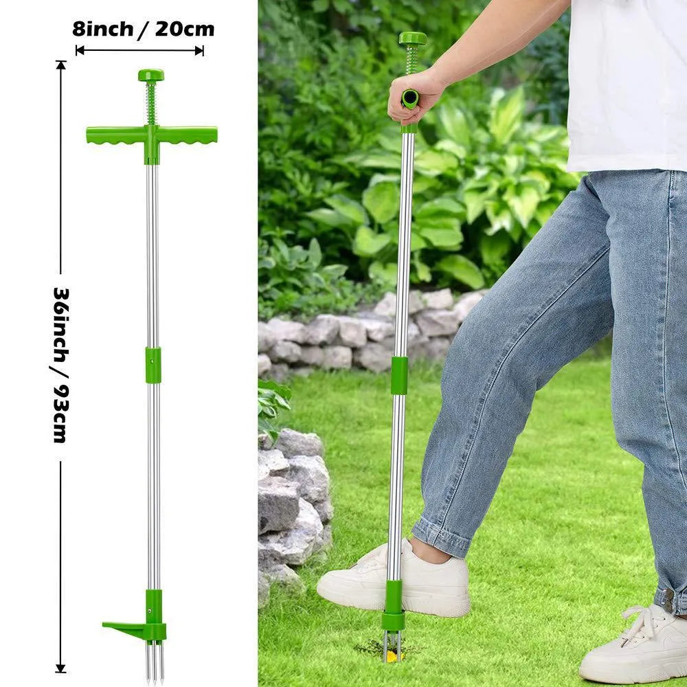 Aluminium tube manual garden weeding and digging tool measuring 50cm length