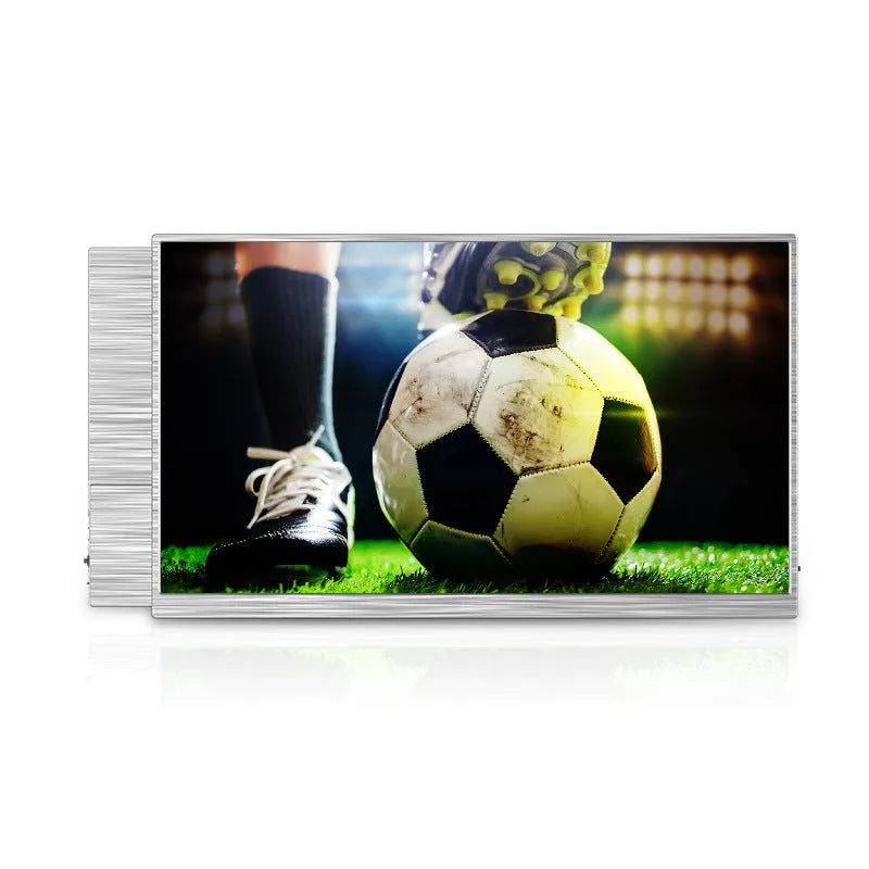 15-inch portable computer monitor with thin bezels showing connected HDMI and USB-C cables