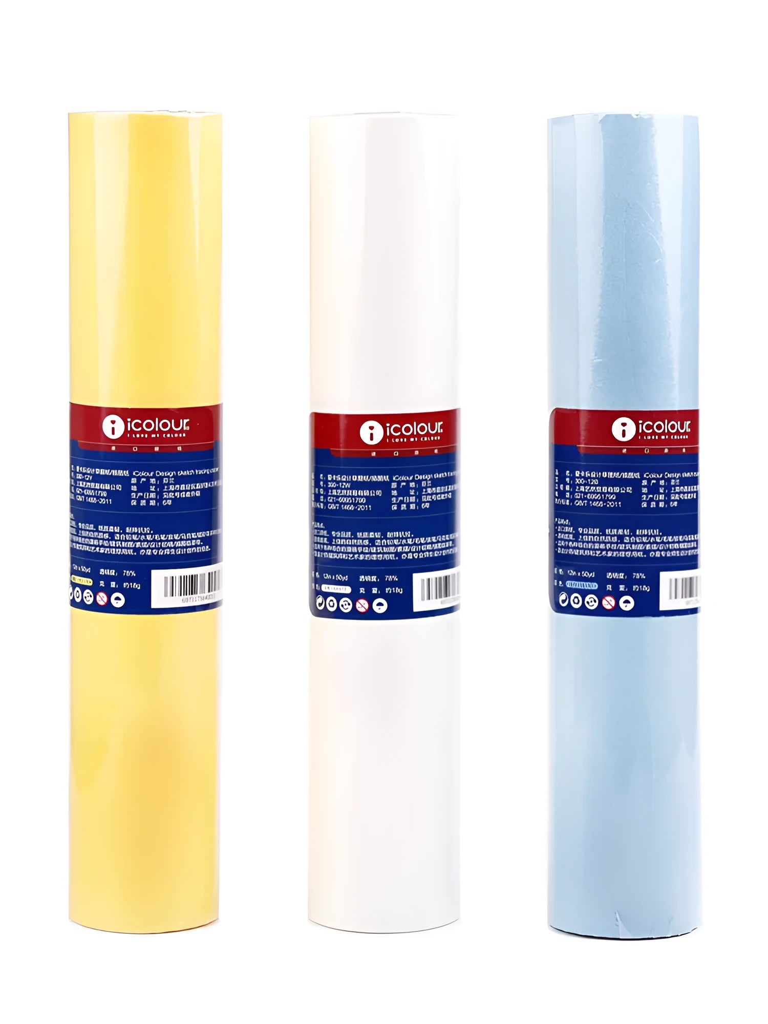 Aikale sketch scroll paper roll in white or yellow, showing three size options for drawing and copying.