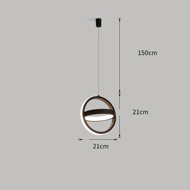 Modern minimalist table lamp in geometric shape with remote control