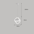 Modern minimalist table lamp in geometric shape with remote control