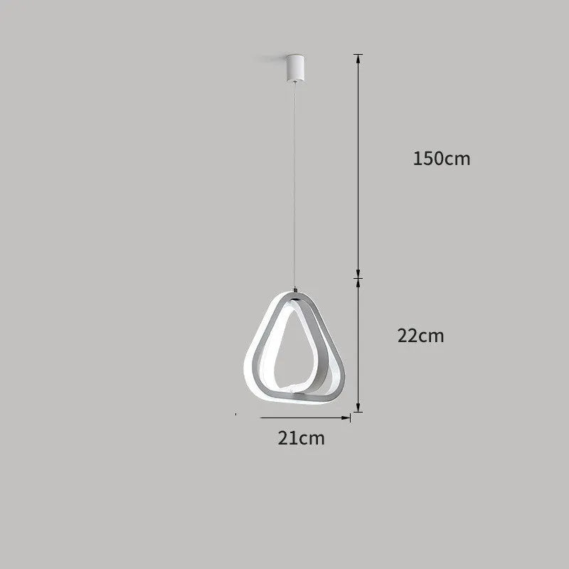 Modern minimalist table lamp in geometric shape with remote control