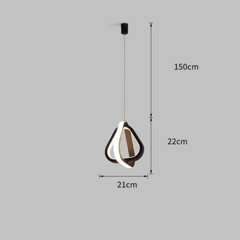 Modern minimalist table lamp in geometric shape with remote control