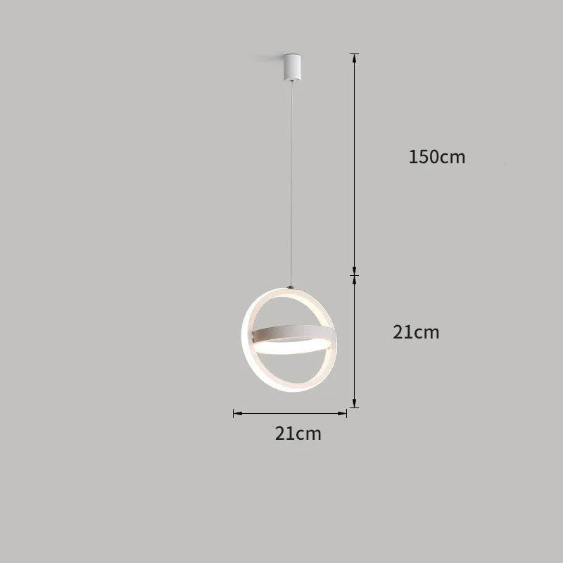 Modern minimalist table lamp in geometric shape with remote control