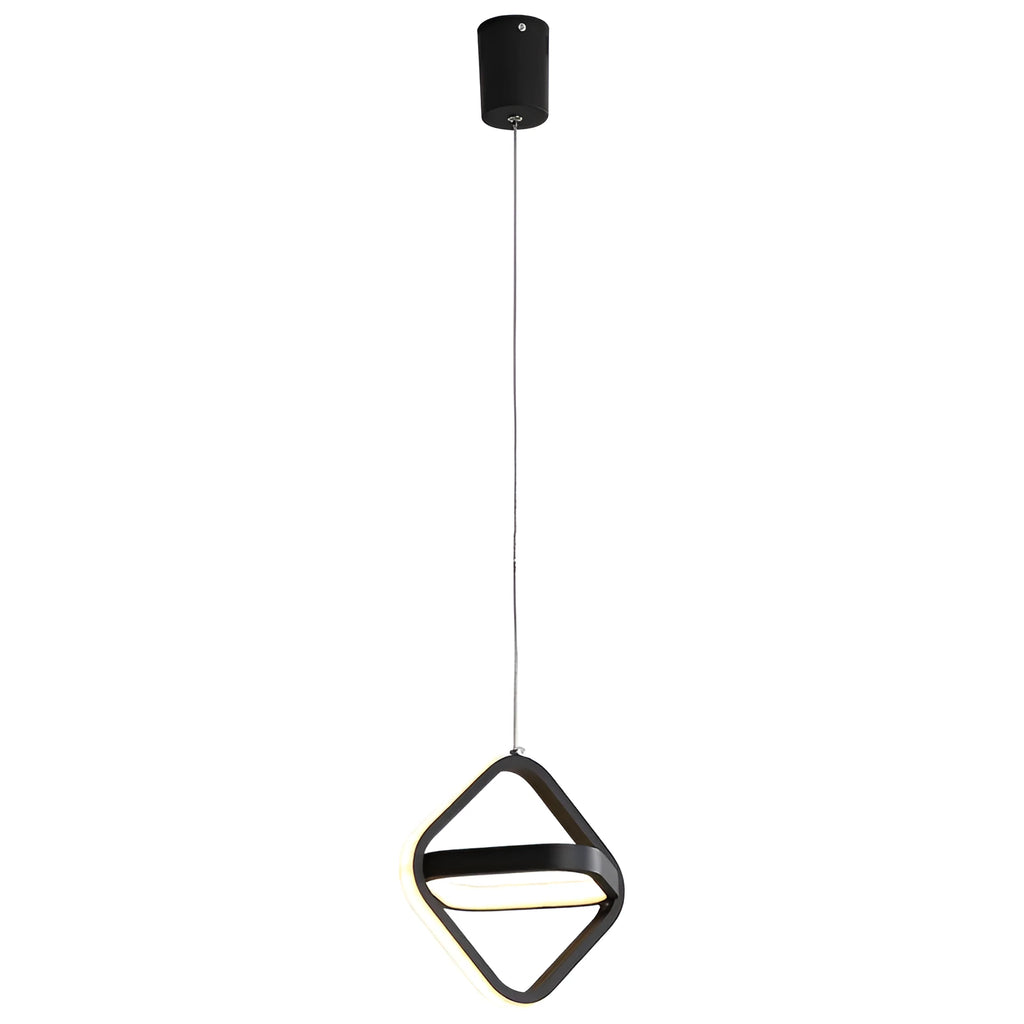 Modern minimalist table lamp in geometric shape with remote control