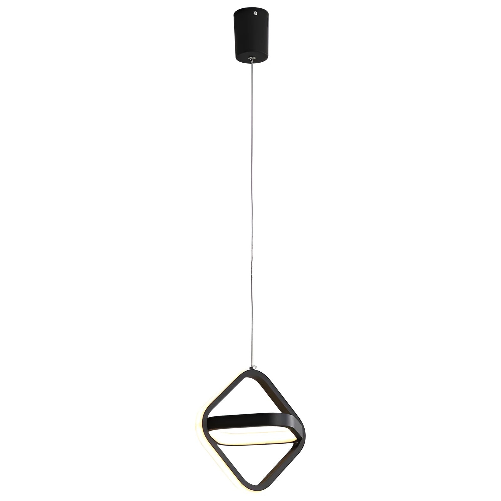 Modern minimalist table lamp in geometric shape with remote control
