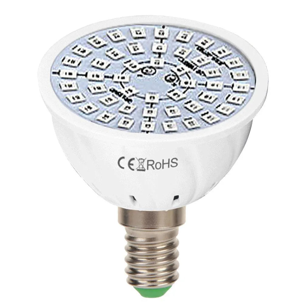 White LED plant growth lamp with 80 beads for indoor potted plants covering 30-80 square centimetres