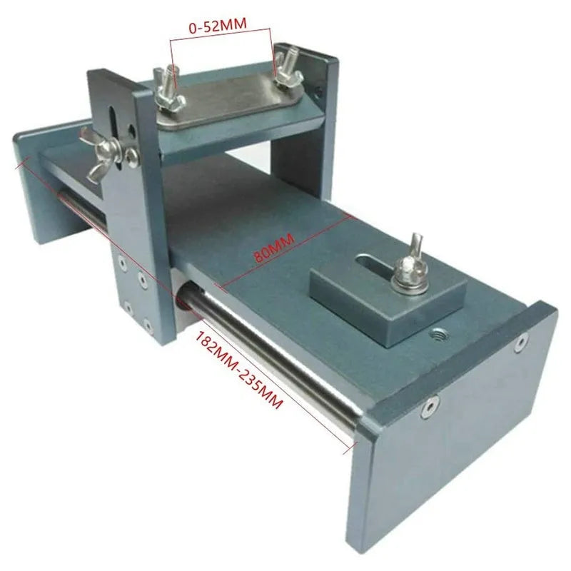 Fixed angle sharpener tool for woodworking with adjustable gantry and aluminium alloy construction