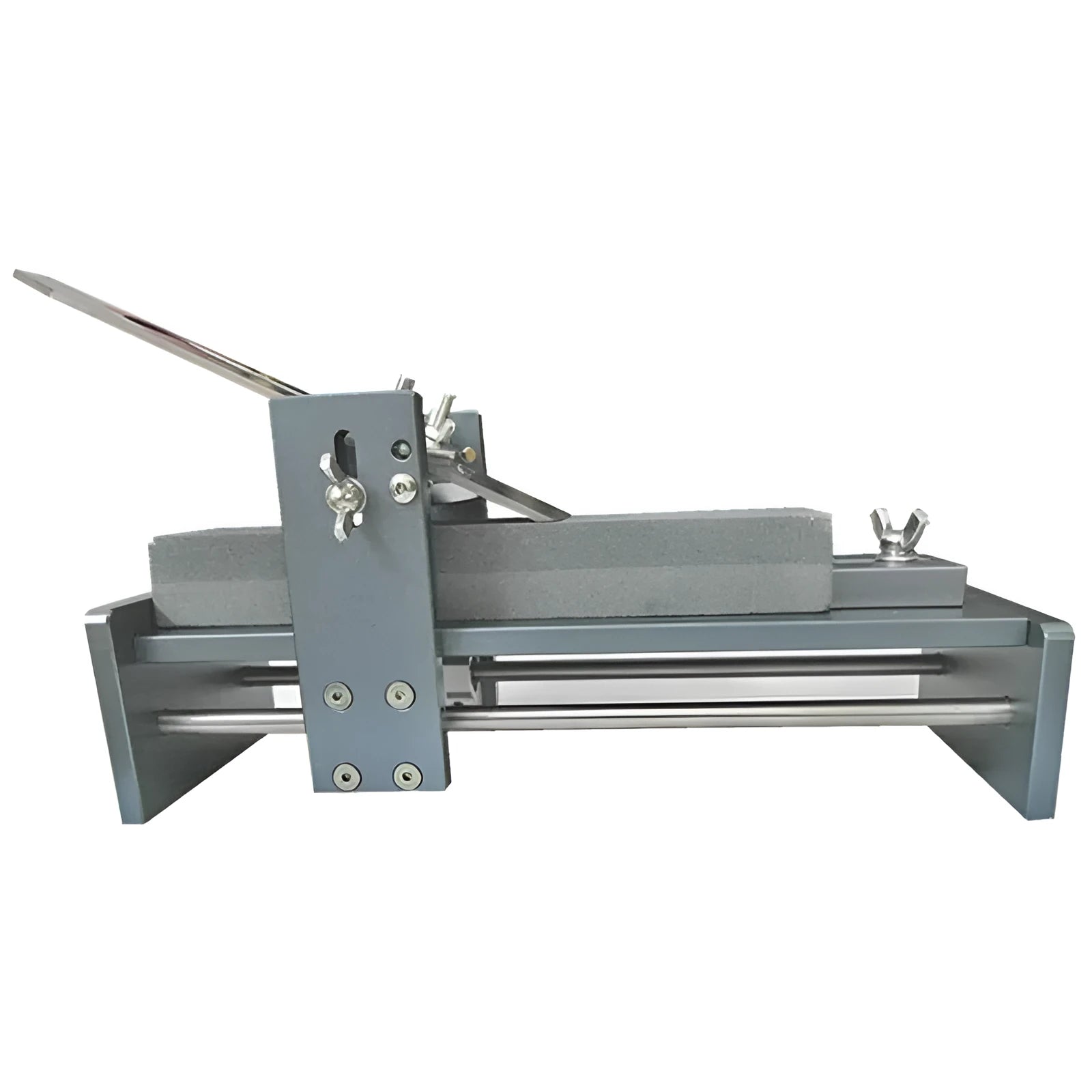 Fixed angle sharpener tool for woodworking with adjustable gantry and aluminium alloy construction