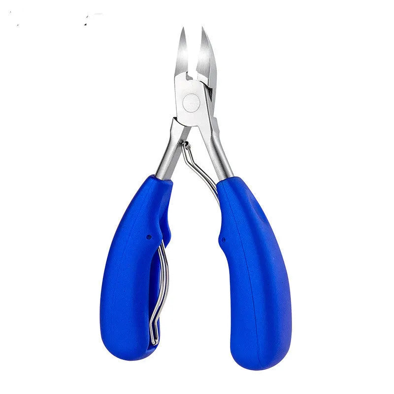 Stainless steel nail clippers with coloured ABS handles and matching dead skin scissors