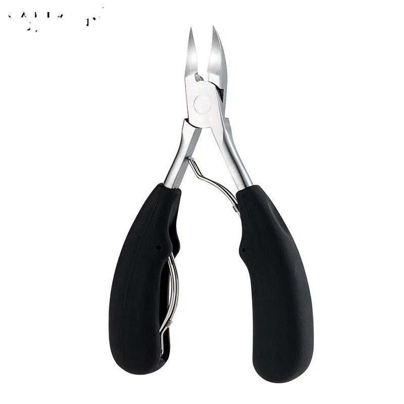 Stainless steel nail clippers with coloured ABS handles and matching dead skin scissors