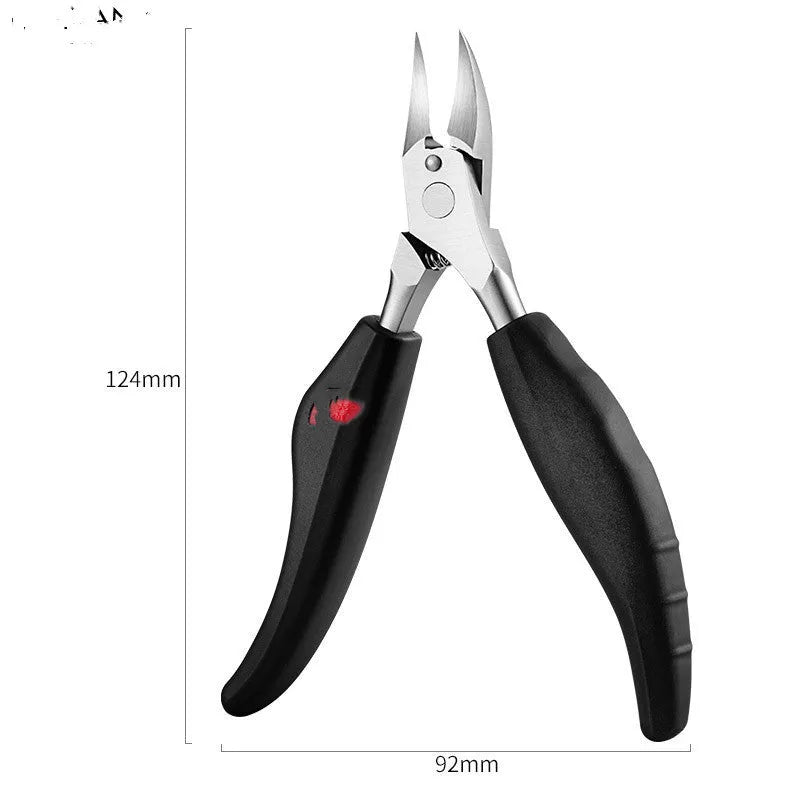 Stainless steel nail clippers with coloured ABS handles and matching dead skin scissors