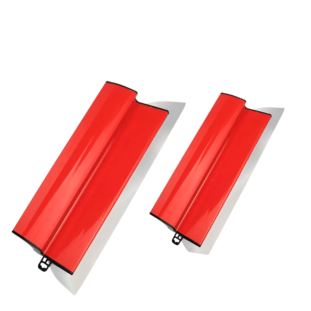 Red 40cm stainless steel levelling scraper tool for wall putty removal