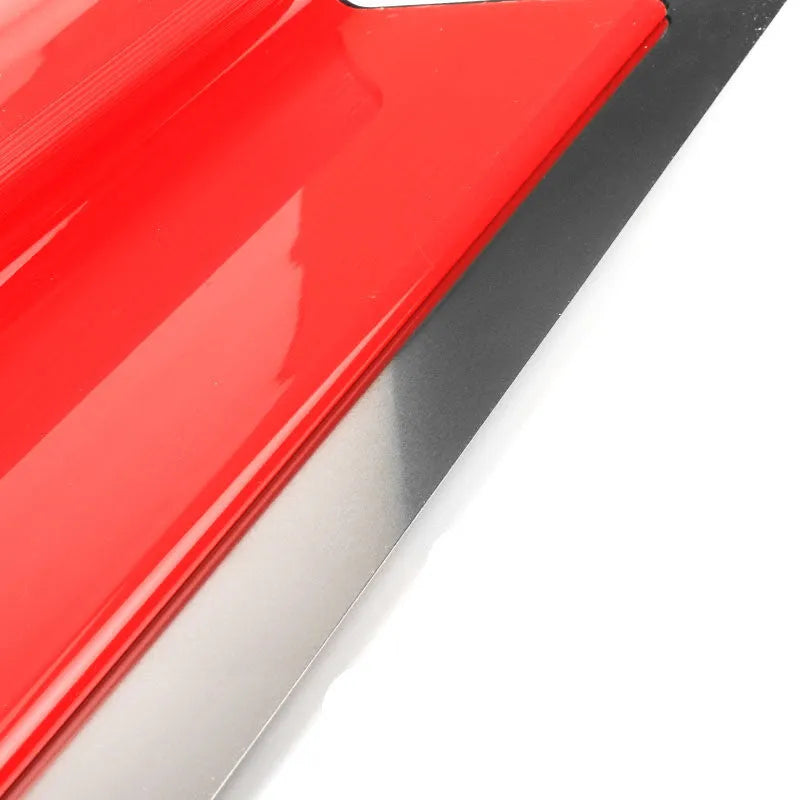 Red 40cm stainless steel levelling scraper tool for wall putty removal