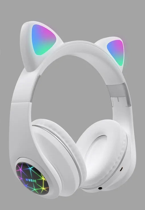 Cat ear Bluetooth wireless headset in multiple colours with head-mounted design