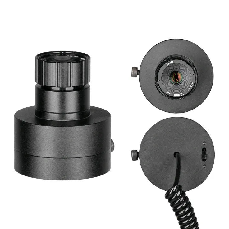 Black digital night vision goggles with 5-inch LCD screen and 35-45mm objective lenses