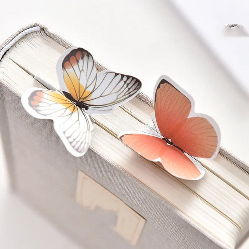 Butterfly design paper bookmark measuring 13.5 by 5.5 cm with Japanese and Korean cute aesthetic