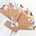 Butterfly design paper bookmark measuring 13.5 by 5.5 cm with Japanese and Korean cute aesthetic