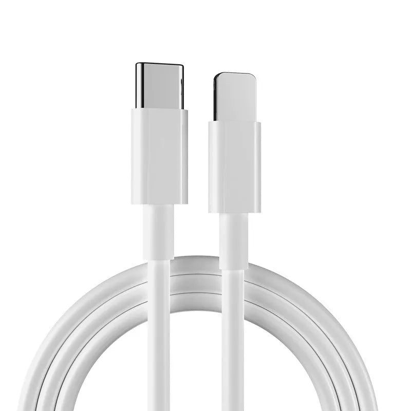 White USB-C 20W fast charger with 1 metre cable for iPhone and iPad