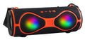 Lantern multifunctional Bluetooth speaker with strap and phone stand in black, blue, orange, red, or silver grey.
