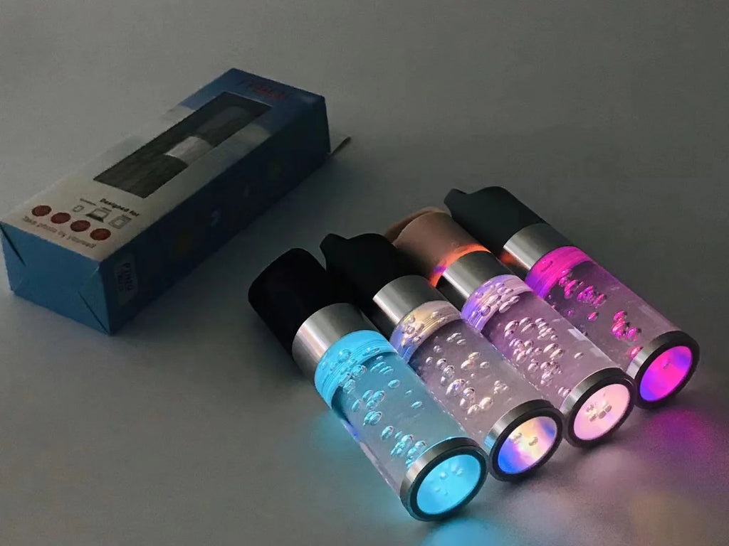 Portable Bluetooth speaker with colourful crystal lighting effects in compact design